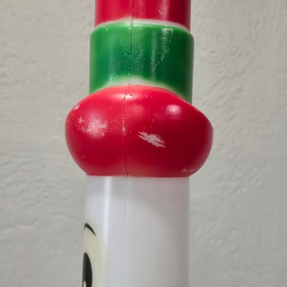 Empire Snowman Candle Stick Pencil Lighted Blow Mold USA Made Christmas Holiday - Picture 7 of 15